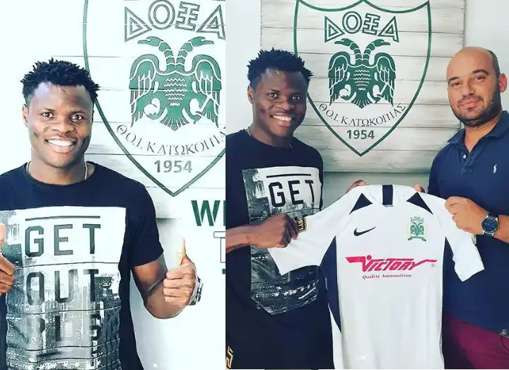 Former Super Eagles defender, Taye Taiwo joins his 11th club, Doxa Katokopias FC in Cyprus (photos)