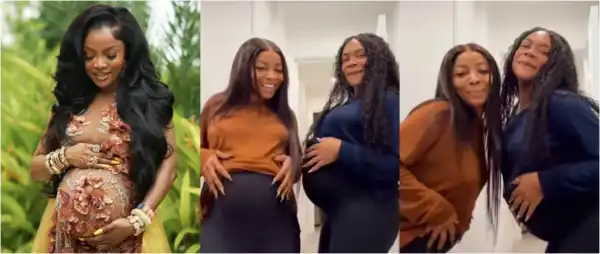 “Who would have thought?” – Toke Makinwa Reflects on Pregnancy Journey with Toju Foyeh