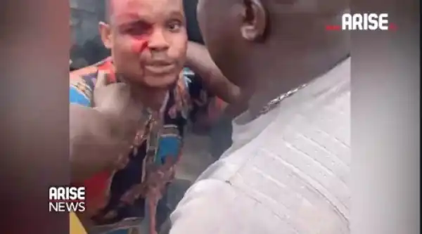 End SARS: Moment Police, LNSC Brutalized Uber Driver at Lekki Tollgate (Video)