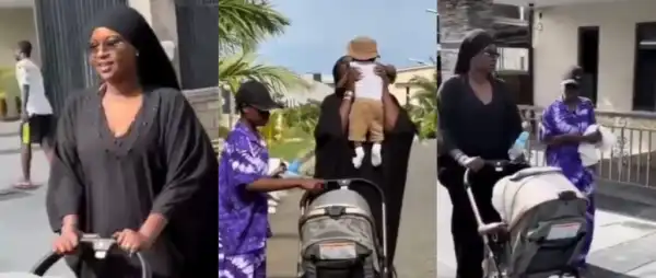 “My Heartbeat” – 2Baba’s Estranged Wife, Natasha, Steps Out With Their Child For The First Time