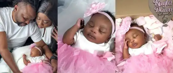 Gospel stars Nikki Laoye and Soul Snatcha share adorable photos of their newborn