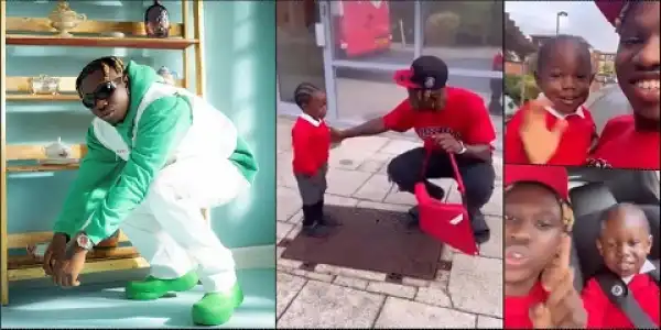 Zlatan Ibile Shares Adorable Moment With Son In UK (Video)