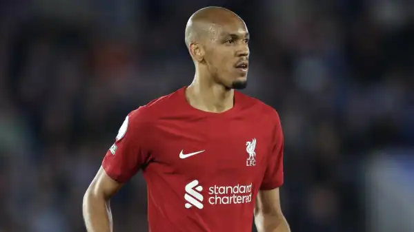 Fabinho left out of Liverpool