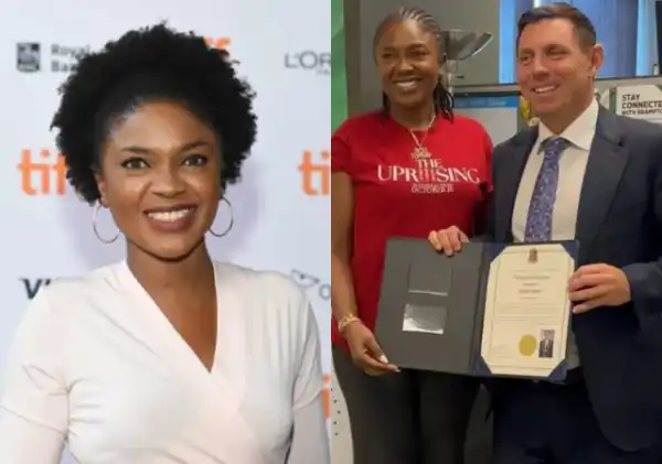 Omoni Oboli Thrill After Honor From Mayor Of Brampton In Canada