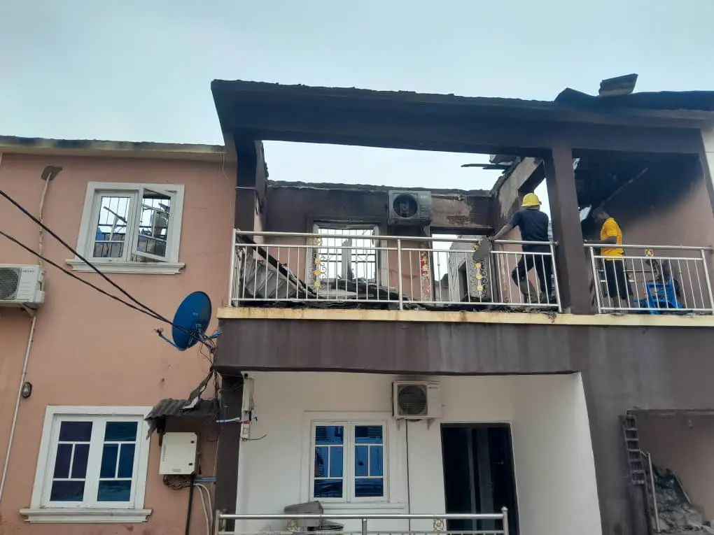 Fire guts storey building in Kwara
