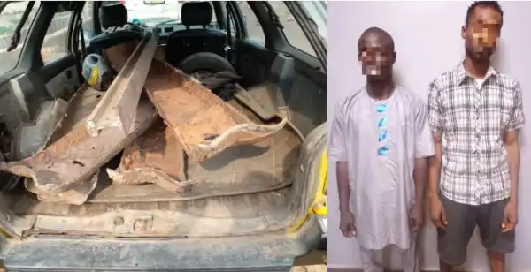 Nigerian Police Arrest Two Persons For Vandalising Railway Tracks In Lagos