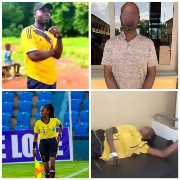 Police Arrest Football Coach For Brutalizing Female Referee During Match (Video)