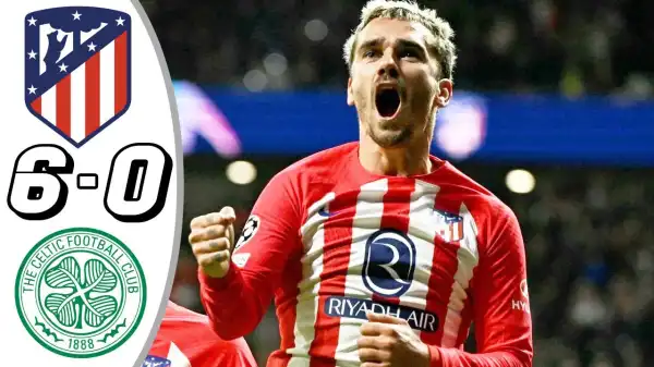 Atletico Madrid vs Celtic 6 - 0 (Champions League Goals & Highlights)