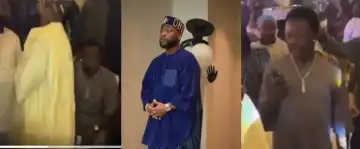 “He Wasn’t Bounced’- Moment Davrel Was Redirected From Davido’s Reserved Seat at Israel DMW’s Father’s Funeral