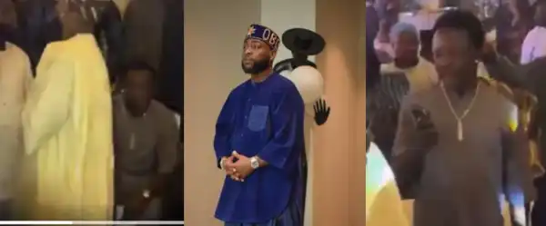 “He Wasn’t Bounced’- Moment Davrel Was Redirected From Davido’s Reserved Seat at Israel DMW’s Father’s Funeral