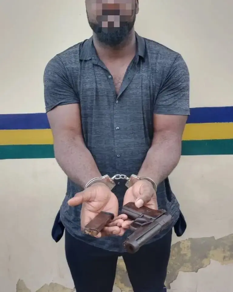 Police arrest man for alleged illegal possession of pistol