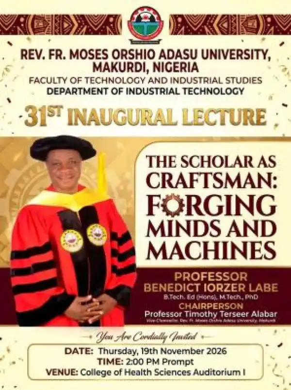 BSU announces 31st Inaugural Lecture