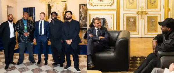 “Who Get Davido Get God” – Cubana Chief Priest Celebrates as Davido Meets Macron