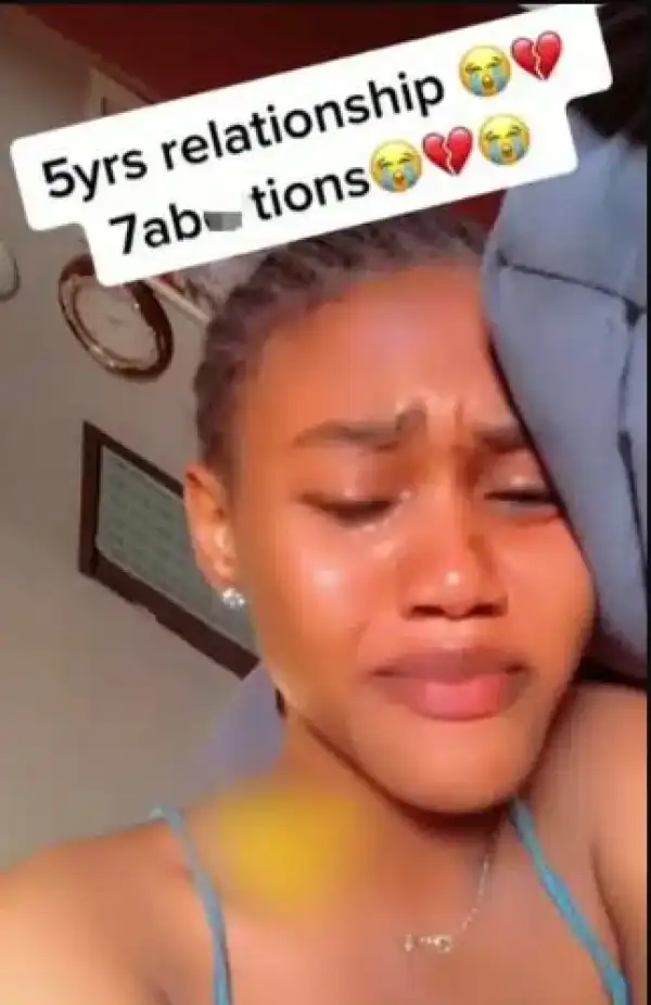 Lady Cries Bitterly After Boyfriend Of 5 Years Dumped Her Despite Having 7 Abortions For Him (Video)