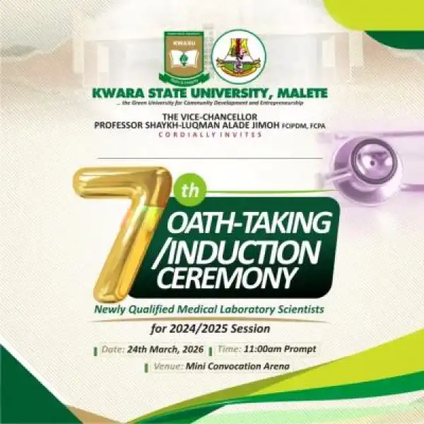 KWASU 7th Induction Ceremony for Medical Laboratory Scientists