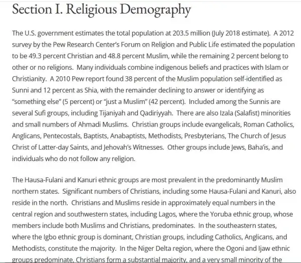 Nigerian Population By United States Statistics (photo)