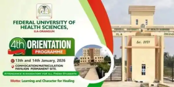 FUHSI announces 4th orientation program for fresh students