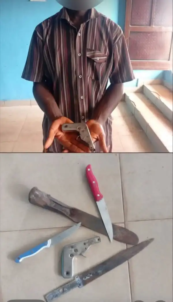 Police arrest youth for allegedly robbing villagers with fake gun