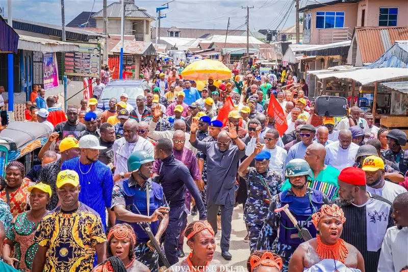 Delta guber: Oborevwori returns home after victory, receives rousing welcome