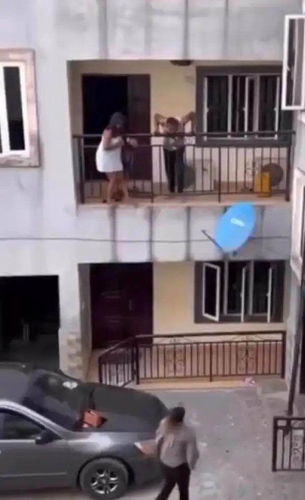 Drama As Woman Catches Husband And Sidechick In Their Home (Video)