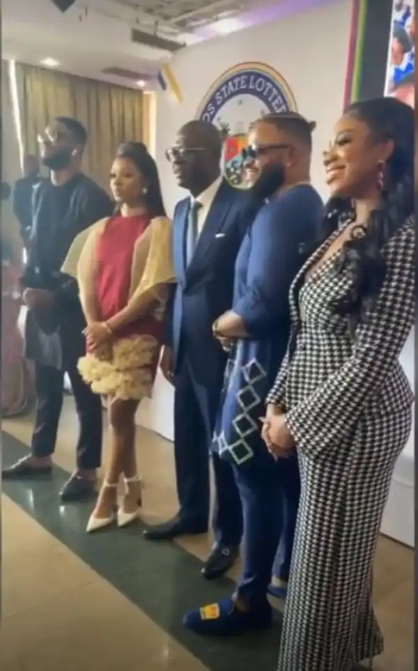 BBNaija Season 6 Finalists Visit Lagos State Governor Babajide Sanwo-Olu (Video)