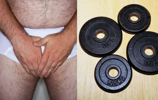 Personal trainer hospitalised after 3kg weight got stuck on his manhood in a bid to make it bigger