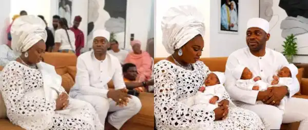 Fans React As Lateef And Mo Bimpe Unveil Names Of Their “3 Kings”, Announces Big Thanksgiving
