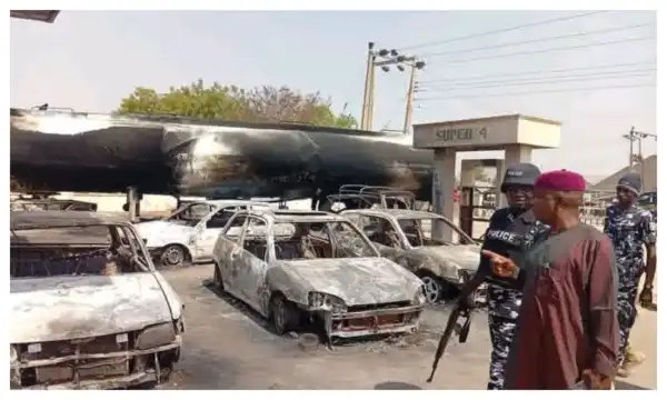 Fire razes filling station, buildings in Adamawa