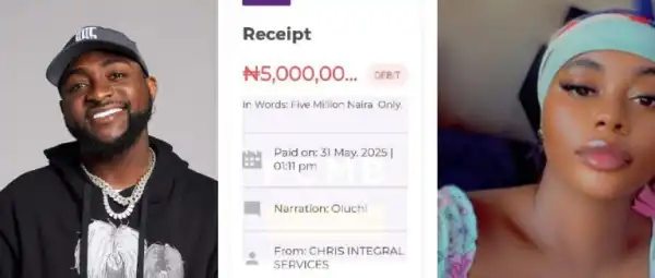 Singer Davido Gifts Fan N5Million