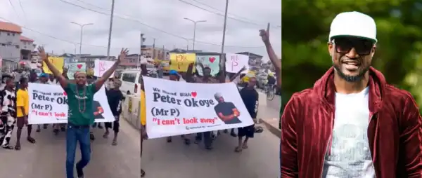 Peter Okoye Reacts As Uche Maduagwu, Others Rally Support For Him In Lagos