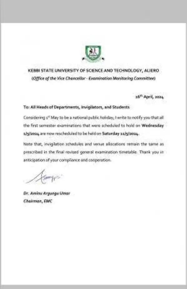 KSUSTA reschedules first semester examination due to holiday