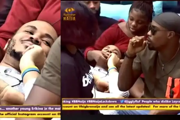 #BBnaija: Watch Dorathy Cuddle And Play With Ozo’s Beard (video)