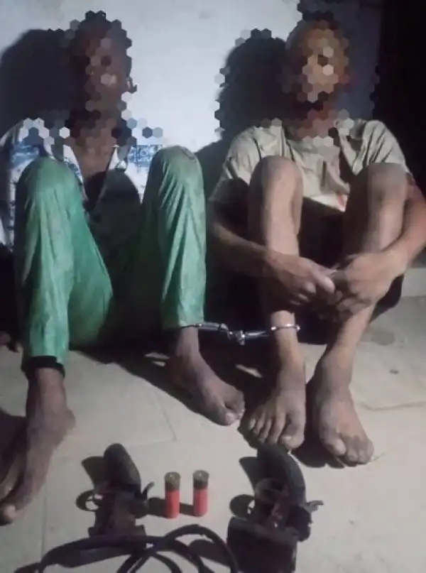 Police Arrest Two Suspected Armed Robbers Terrorising Delta Community, Recover 2 Guns