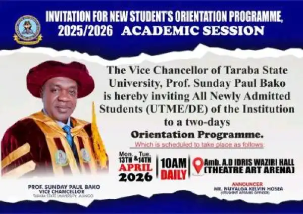 TASU announces orientation ceremony, 2025/2026