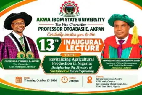AKSU announces 13th Inaugural Lecture