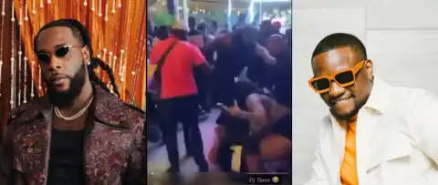 Drama As Burna Boy Be@ts Wizkid DJ Tunez At Night Club