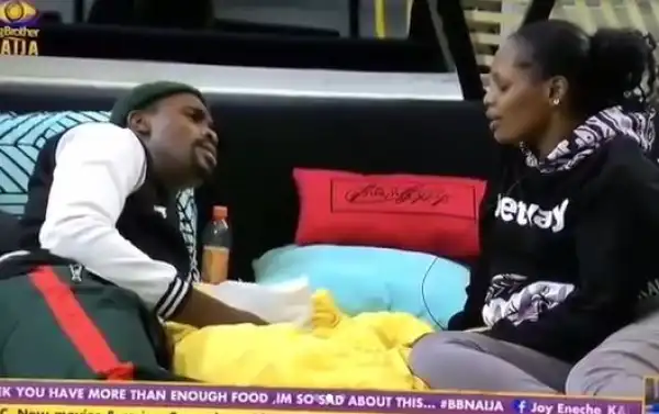 #BBNaija: “I’m Sorry For Stealing Your Sardine” – Neo Apologizes To Kaisha