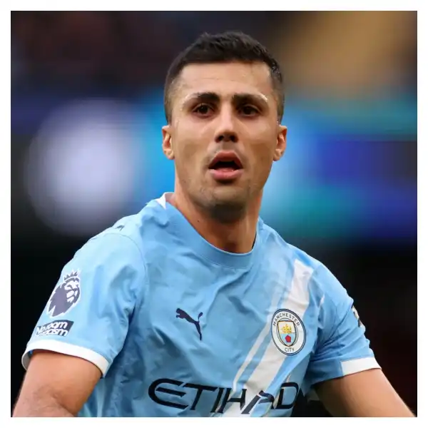 EPL: Rodri receives £80,000 fine, escapes ban