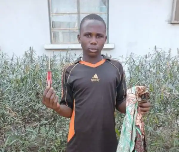 Photo Of Man Arrested For Killing His Pregnant Stepmother And Her 8-year-old Daughter In Kano