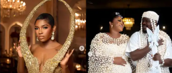 “She Made A Dress For Me”- Annie Idibia Addresses Criticism Over Comment On Luminee’s Page