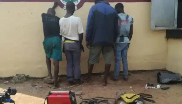 NSCDC Arrests Four Suspected Pipeline Vandals In Lagos