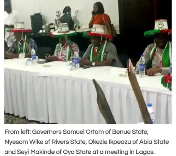 The G5 governors and some party leaders are currently having a strategic meeting in Lagos.