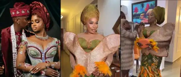 Guest’s ‘Armour’ Outfit At Priscilla And Juma’s Wedding Sparks Buzz, Nigerians Floods Tailor’s Page
