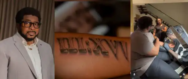 Netizens React As Pastor Kingsley Okonkwo Shows Off New Tattoo