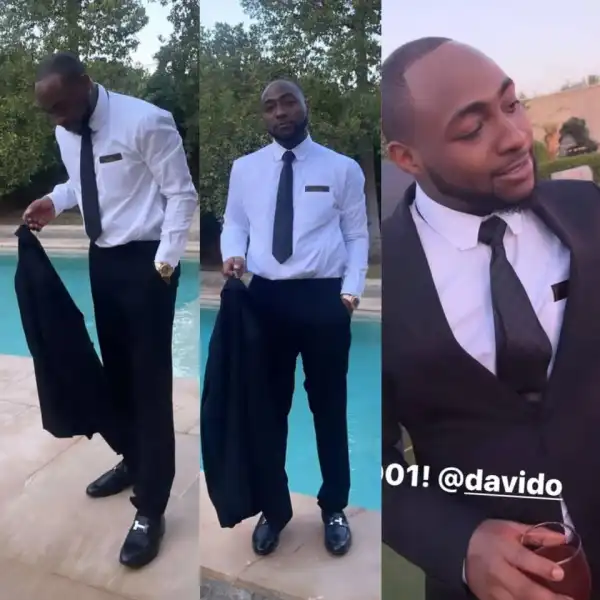 Pop Star, Davido Steps Out In Style Rocking A Black Suit (Photos)