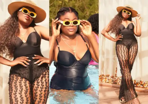 Funke Akindele Turns Heads As She Flaunts too much Skin In Steamy Resort Pictures