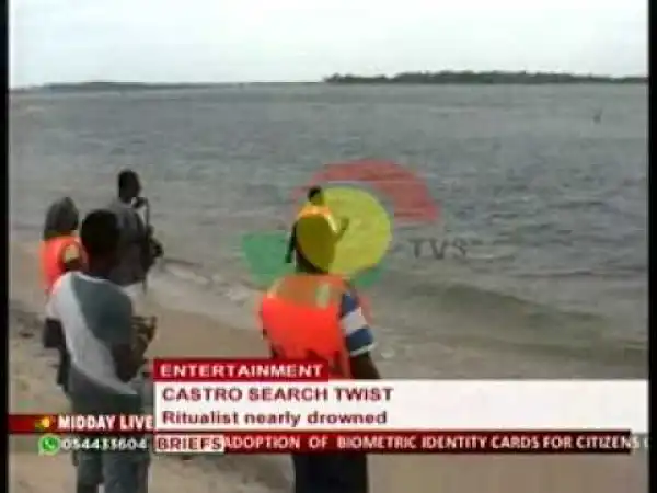 Video: Prophet Who Claims Ghanaian Singer Castro Is Still Alive & Could Save Him Almost Drowned Searching For Him