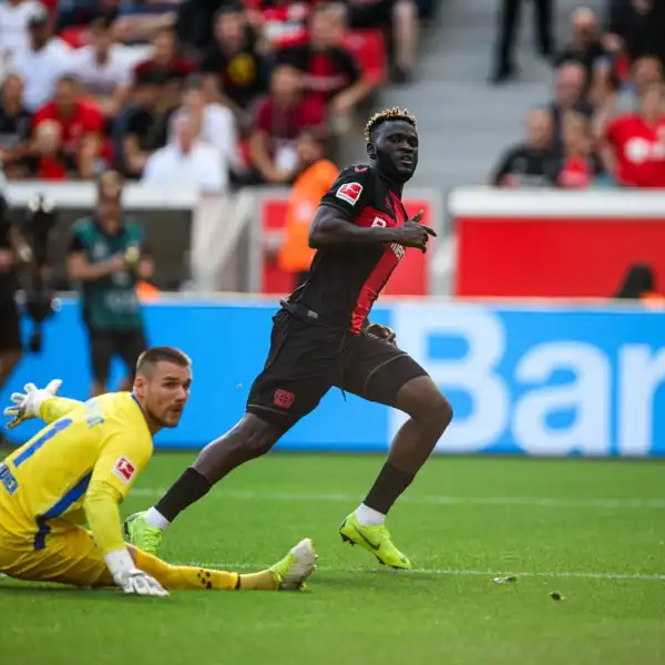 Bundesliga: Boniface scores brace again as Leverkusen thrash Darmstadt
