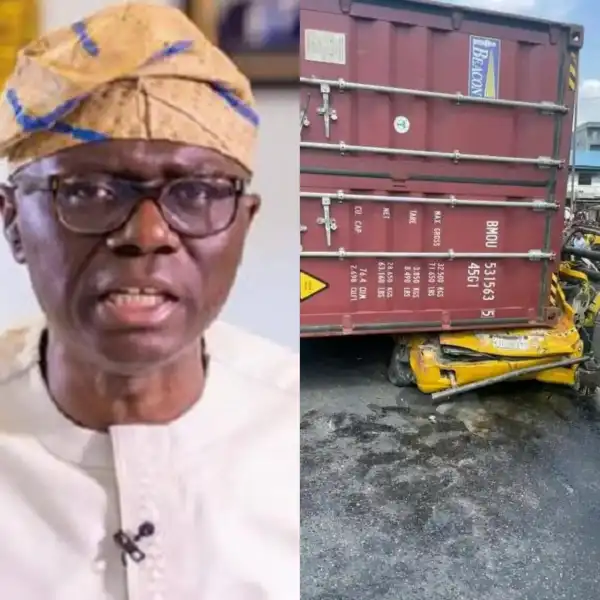 Ojuelegba container accident: Gov Sanwo-Olu orders trial of truck owner and driver
