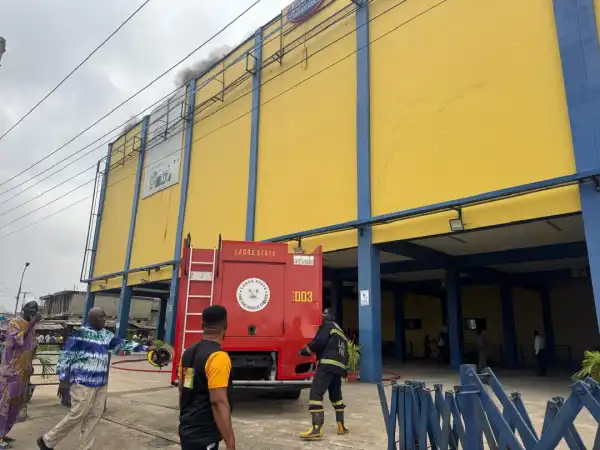Fire guts electronics section of Justrite superstore in Lagos